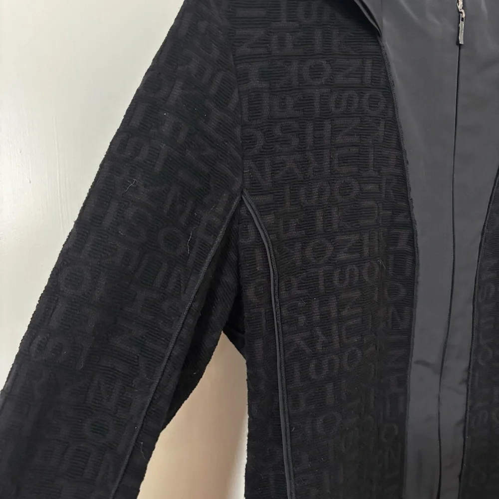 Trunk Hiroko Koshino black Lyocell nylon blend zip up jacket 40